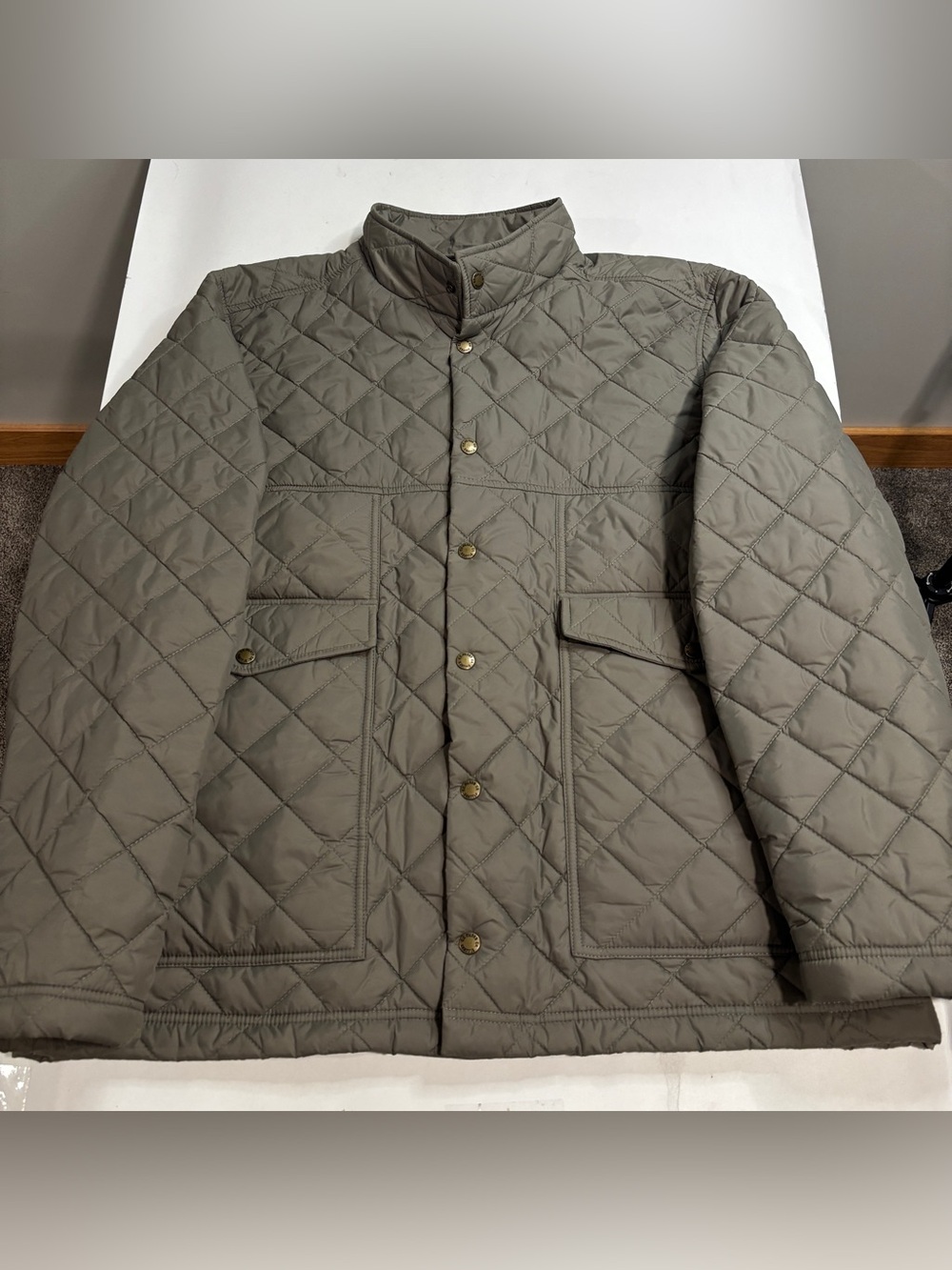 Filson Quilted Jacket Mens Size XL Gray Field CC Snap
